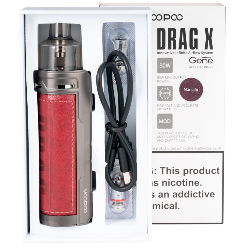 VooPoo DRAG X Mod Pod, drag x kit, pnp 5pk coils, single 18650, single